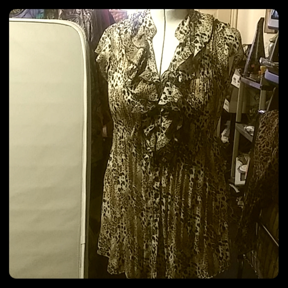 Women's Tunic w/ Ruffled Neckline